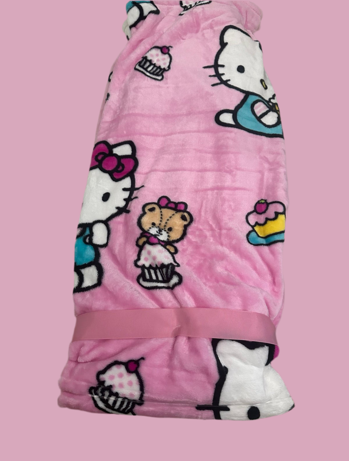 Hello Kitty Throw Blanket Teddy Bear  Ice Cream Cones, Coffee, & Cupcakes