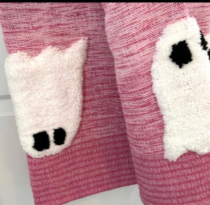 Rachel Zoe Halloween Viral Pink Ombre Ghost Blanket Oversized