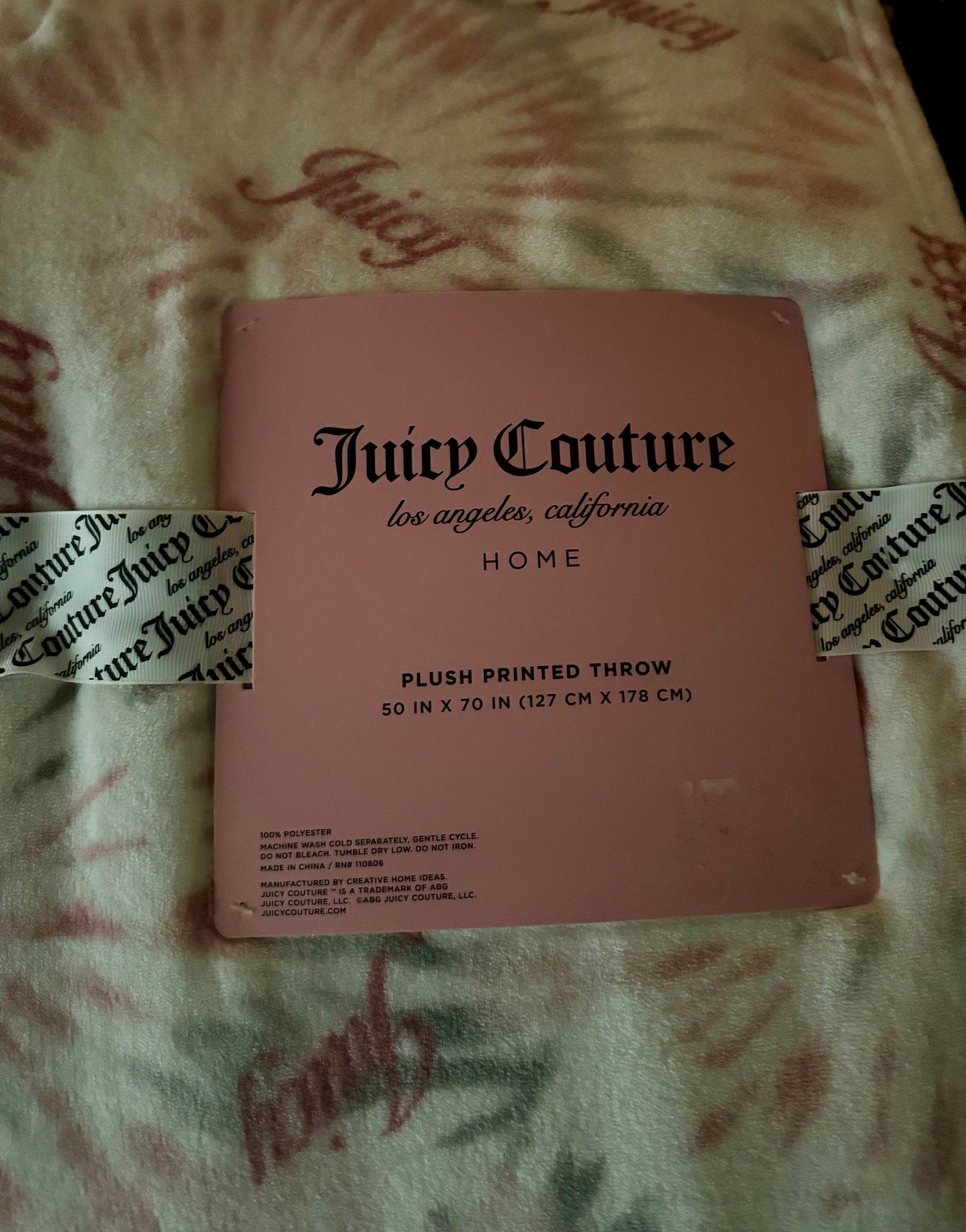 Juicy Couture throw blanket