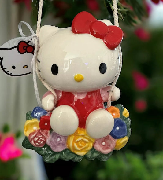 Hello Kitty Blue Sky Ceramic Swing Decor