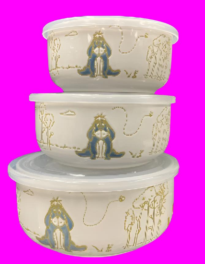 Winnie the Pooh Bowl with Lid Set of 3