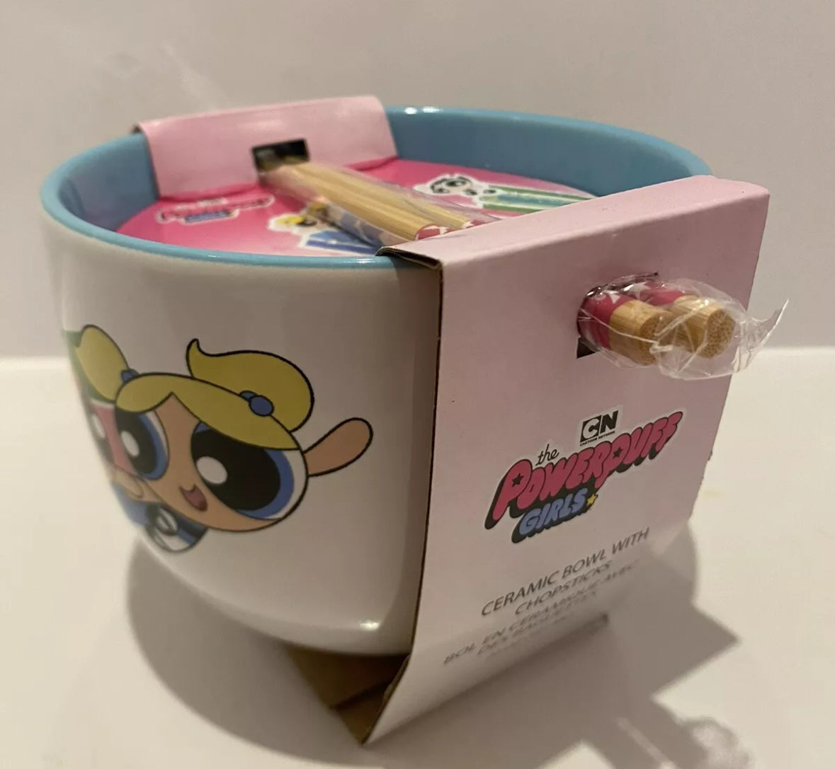 The Powerpuff Girls Ramen Set Bowl w/Chopsticks.