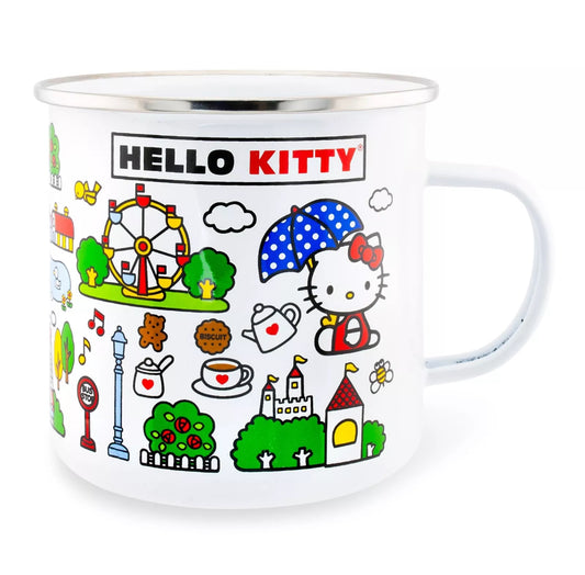 Sanrio Hello Kitty Destination Town Enamel Camper Mug | Holds 21 Ounces