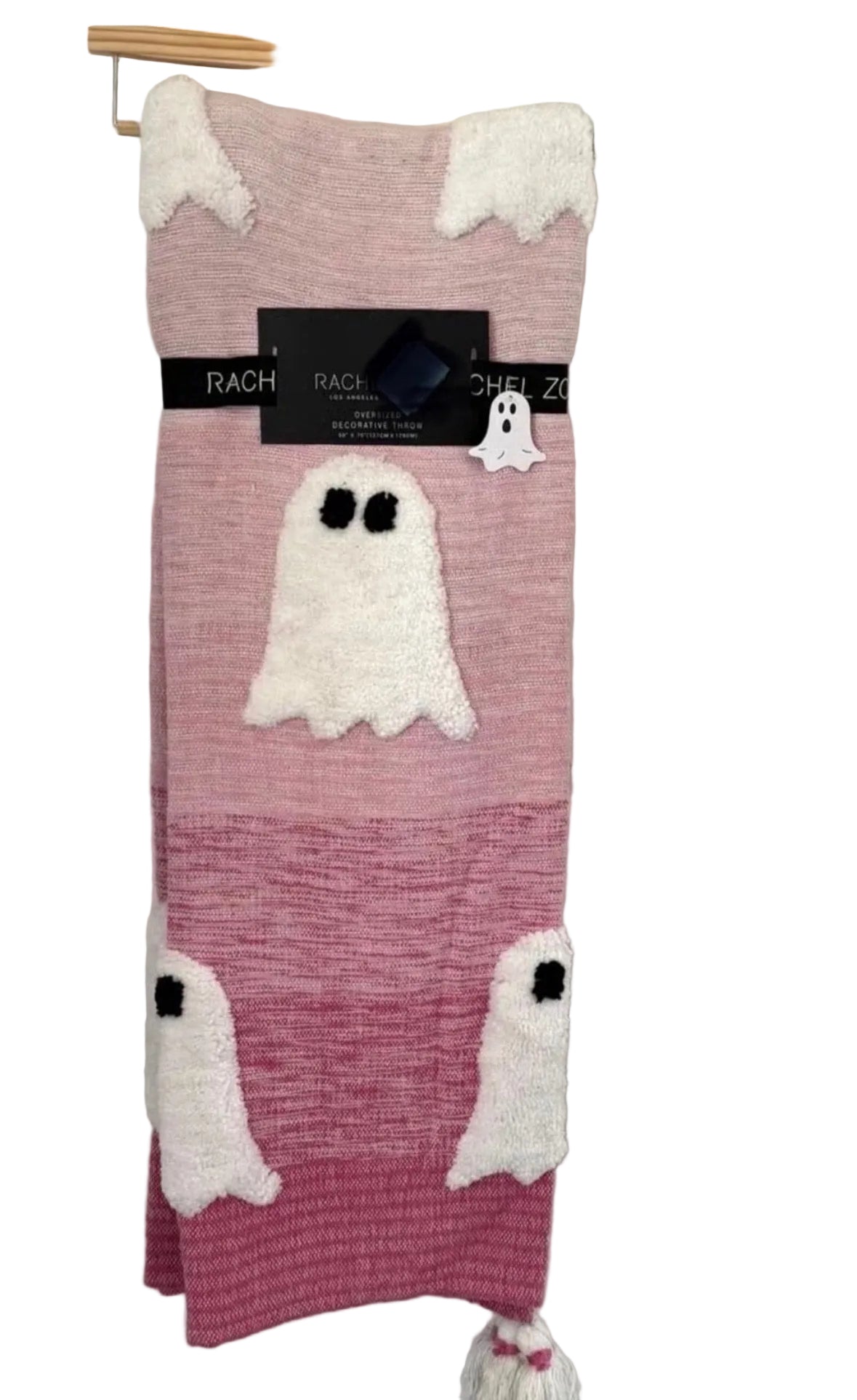 Rachel Zoe Halloween Viral Pink Ombre Ghost Blanket Oversized