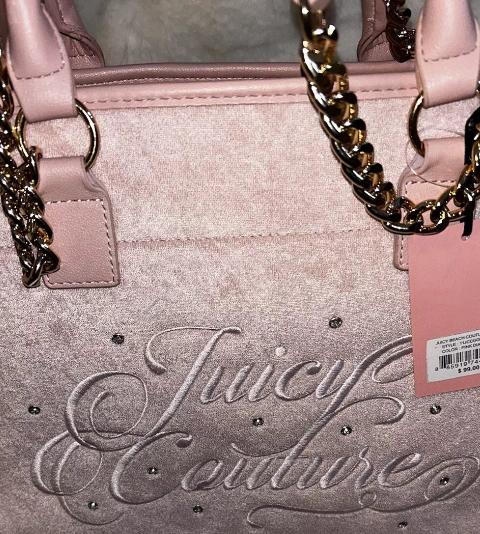 Juicy Couture Beach Tote Pink Diamond