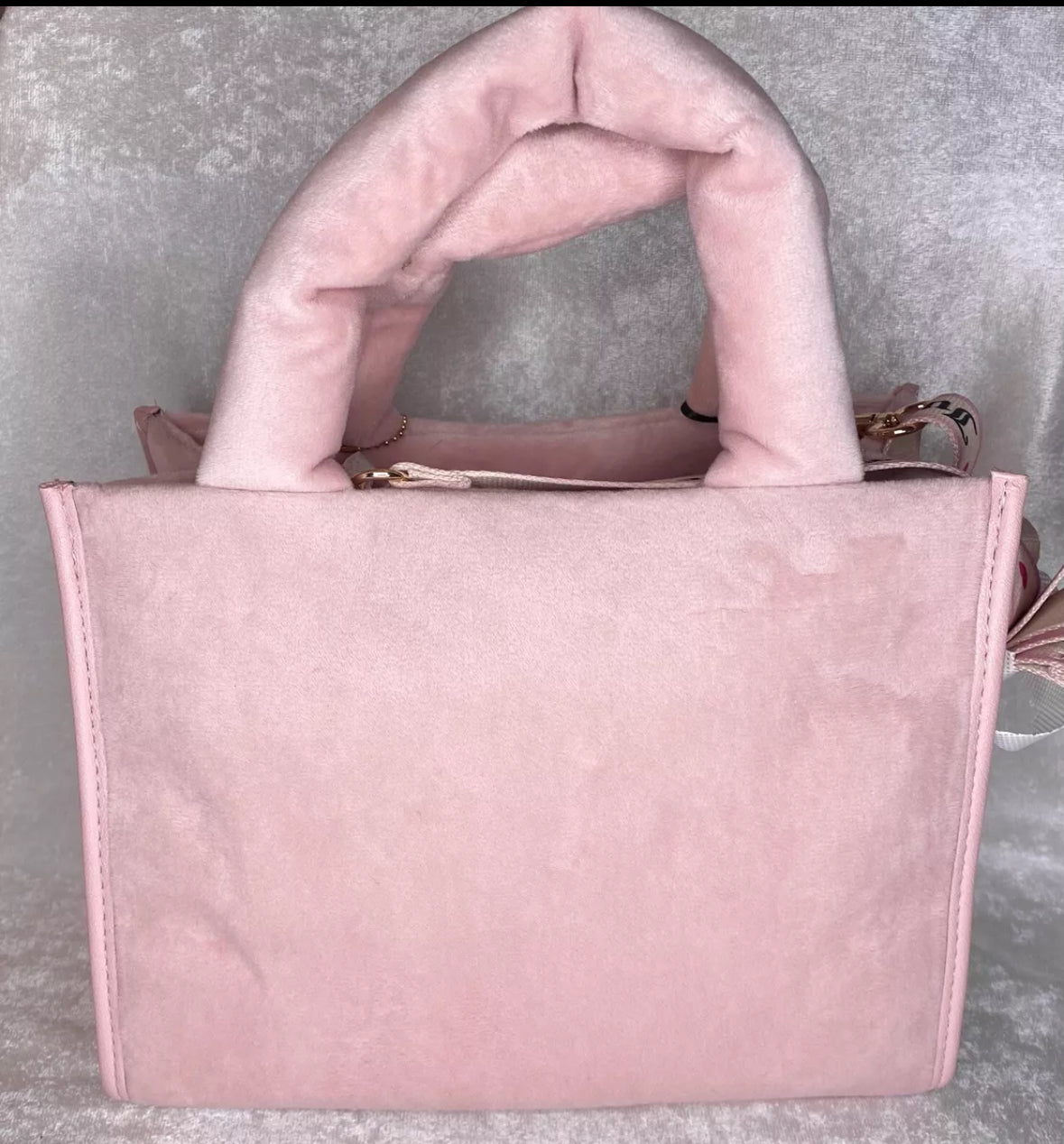 Juicy Couture Pink Diamond Velour Extra Spender Mini Tote Purse