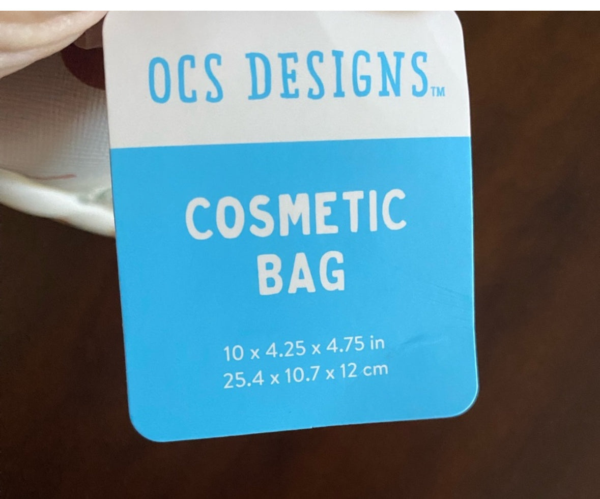 OCS Designs Cosmetic Makeup Bag Toiletry Yoga Zip Up