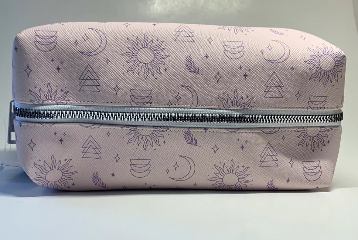 OCS Designs Cosmetic Makeup Bag Troiletry Travel Celestial Symbols Zip Up