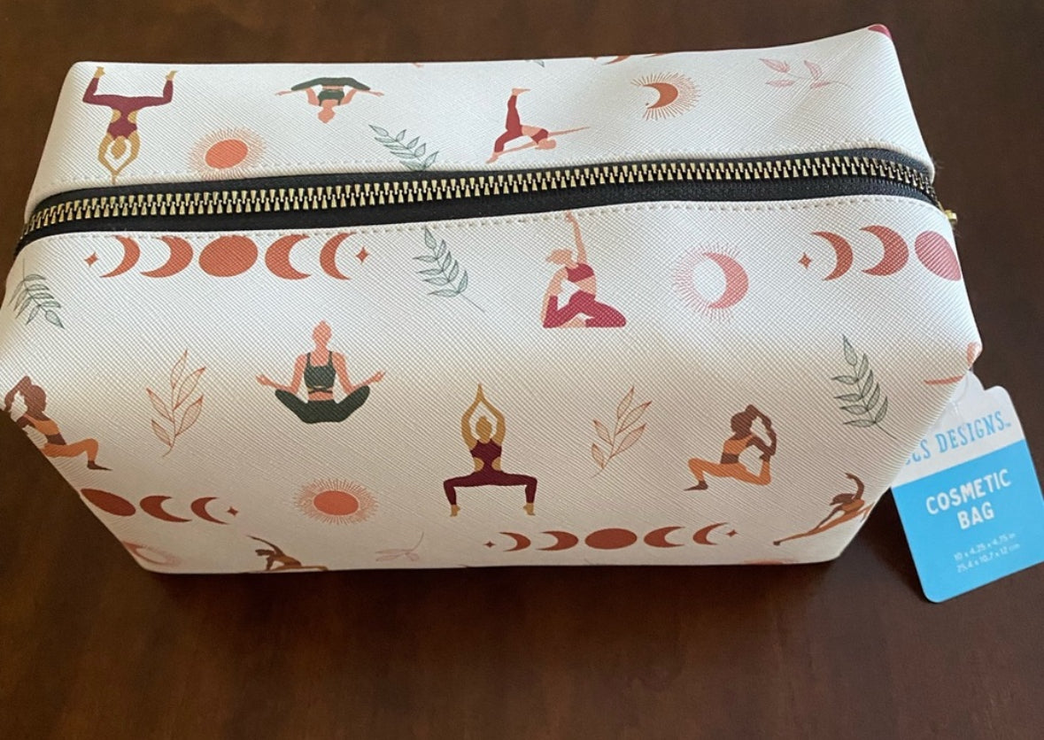 OCS Designs Cosmetic Makeup Bag Toiletry Yoga Zip Up