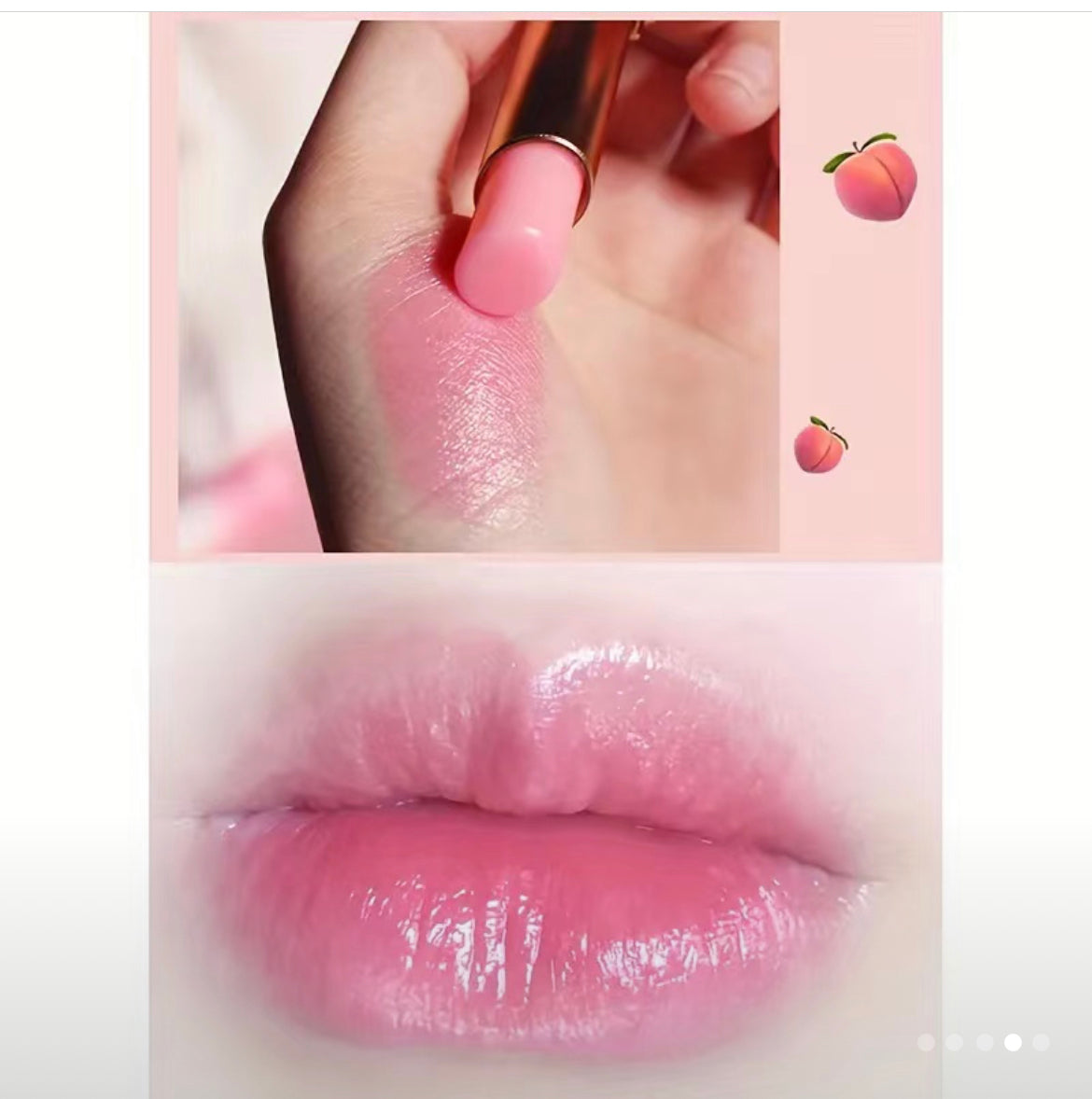 Peach Color Changing  Long Lasting Lip Gloss