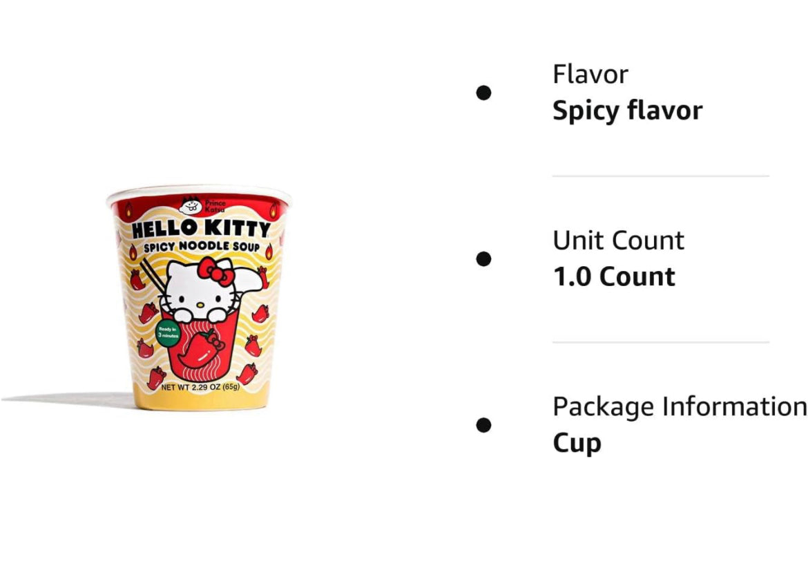 Hello Kitty Spicy Noodle Soup - 2.29 oz