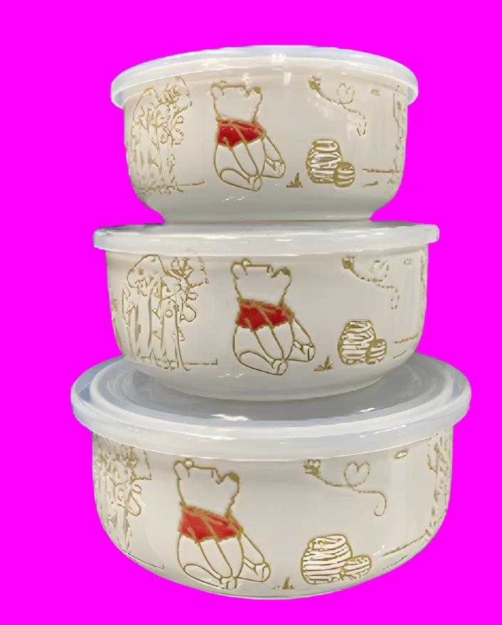 Winnie the Pooh Bowl with Lid Set of 3