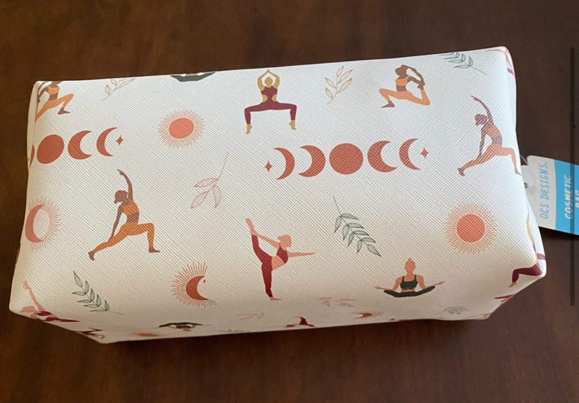 OCS Designs Cosmetic Makeup Bag Toiletry Yoga Zip Up