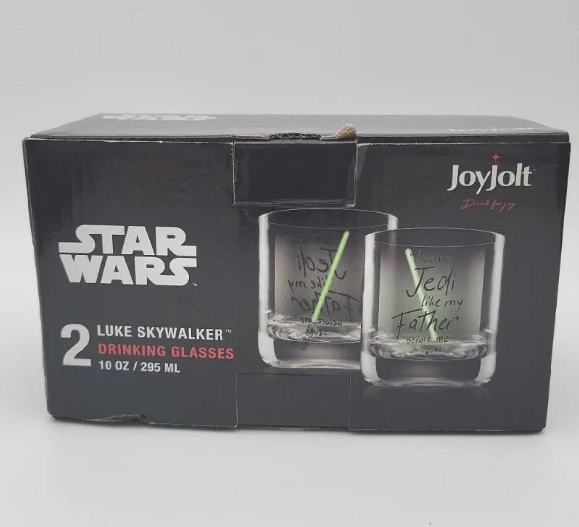 Set 2 10oz  LUKE SKYWALKER "I Am a Jedi Like My Father Before Me" Glasses