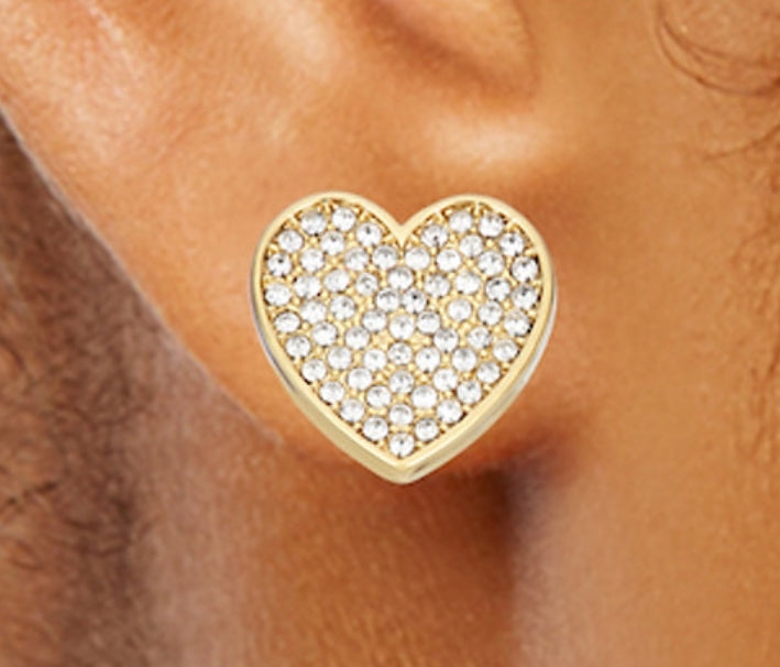 Simply Vera Vera Wang Gold Tone
Pave Heart Stud Earrings