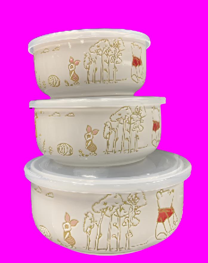 Winnie the Pooh Bowl with Lid Set of 3