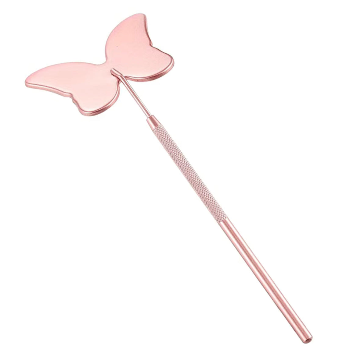 Stainless Steel Butterfly Makeup Mirror - Perfect for Eyelash Extension Checks! Pink