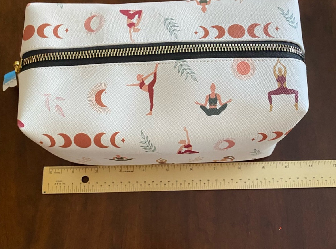 OCS Designs Cosmetic Makeup Bag Toiletry Yoga Zip Up