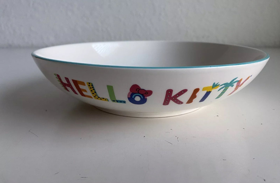 Hello Kitty Beach Summer Ceramic Bowl 9in Sanrio