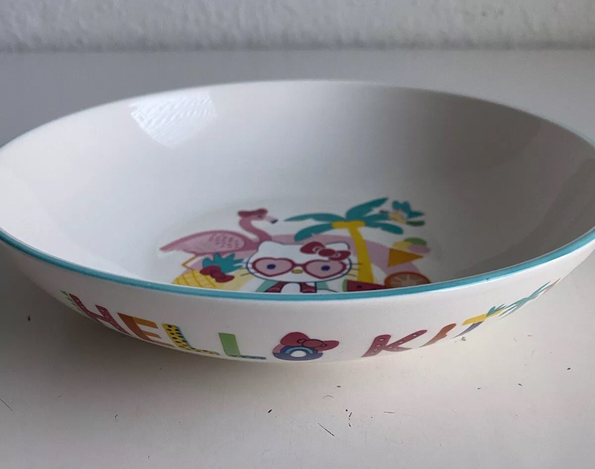 Hello Kitty Beach Summer Ceramic Bowl 9in Sanrio