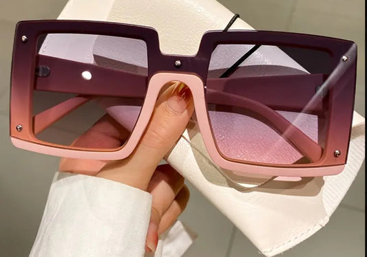 Oversized Square Men or Women Trendy Eyewear Fashion Luxury Brand Design Shades