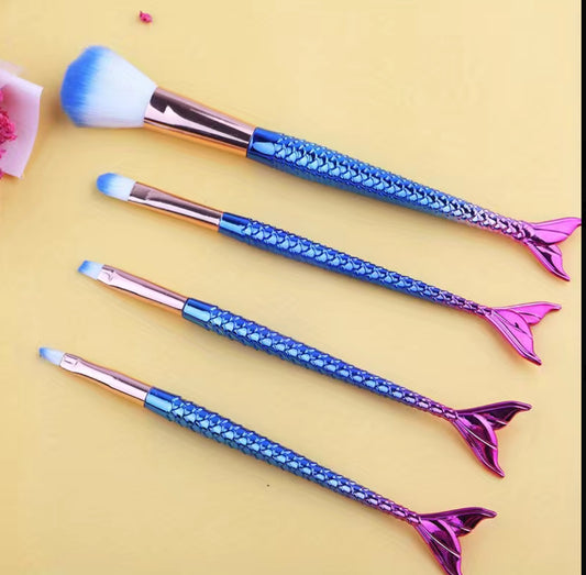 4pcs Mermaid Makeup Brushes Set