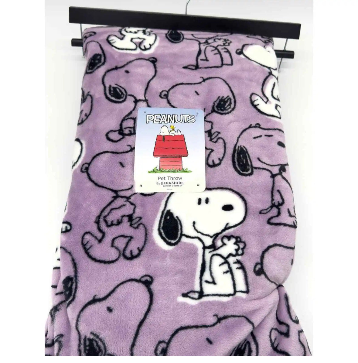 Peanuts Snoopy Dog Plush Purple Pet Blanket Throw Berkshire