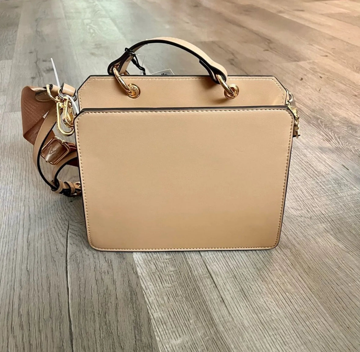 Steve Madden-Bevelyn Crossbody Bag/Purse-Camel Beige Brown-