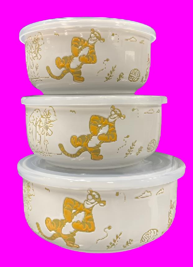 Winnie the Pooh Bowl with Lid Set of 3