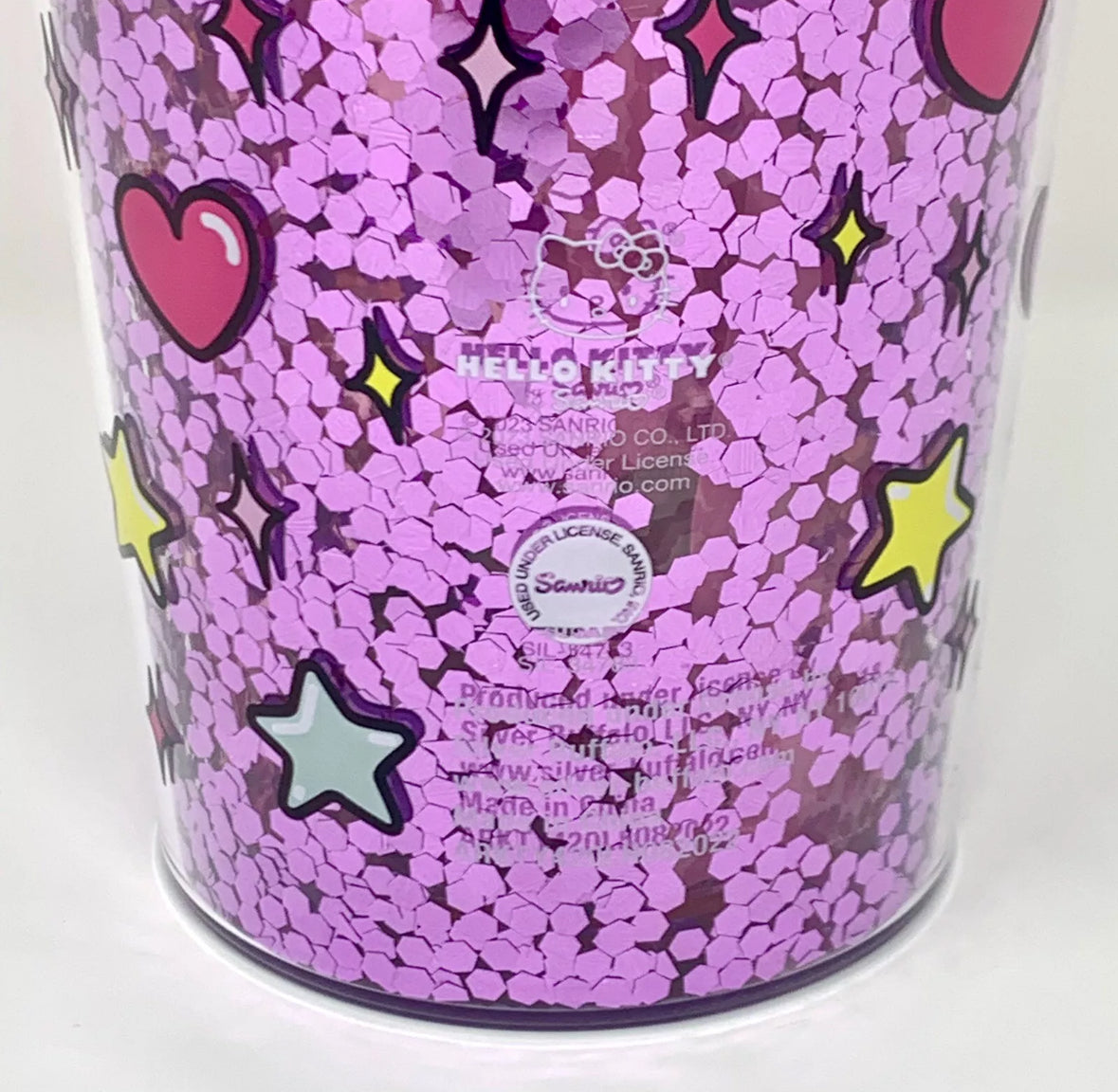 Hello Kitty Travel Tumbler With Straw Pink Confetti 32 oz