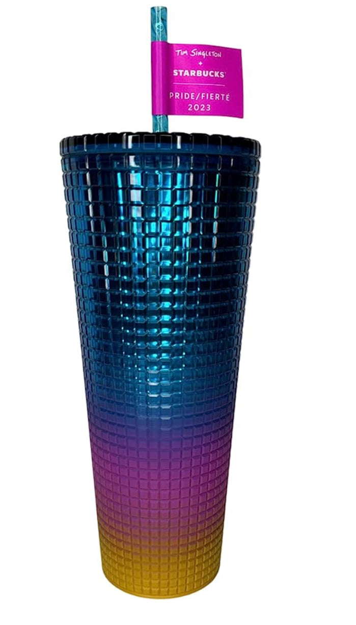 Starbucks Tumbler Tim Singleton Rainbow Grid Gradient Ombre - Venti 24oz - Summer 2023