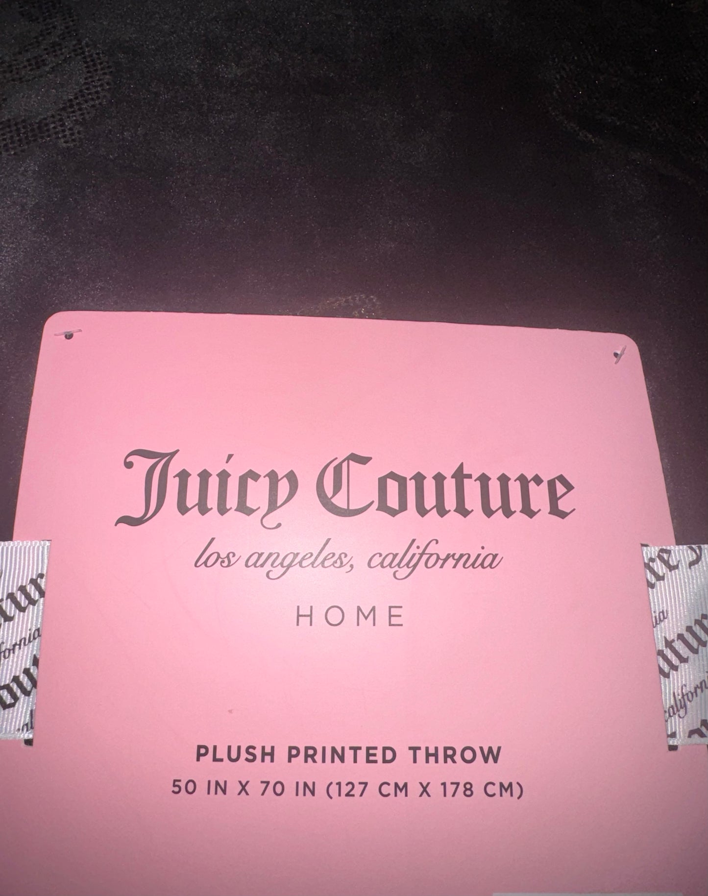 Juicy Couture black and gold blanket