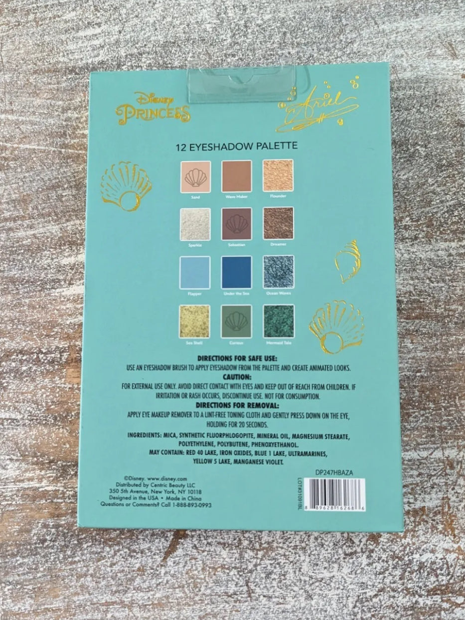 Limited Edition Disney Princess Eyeshadow Palette - The Little Mermaid- Ariel