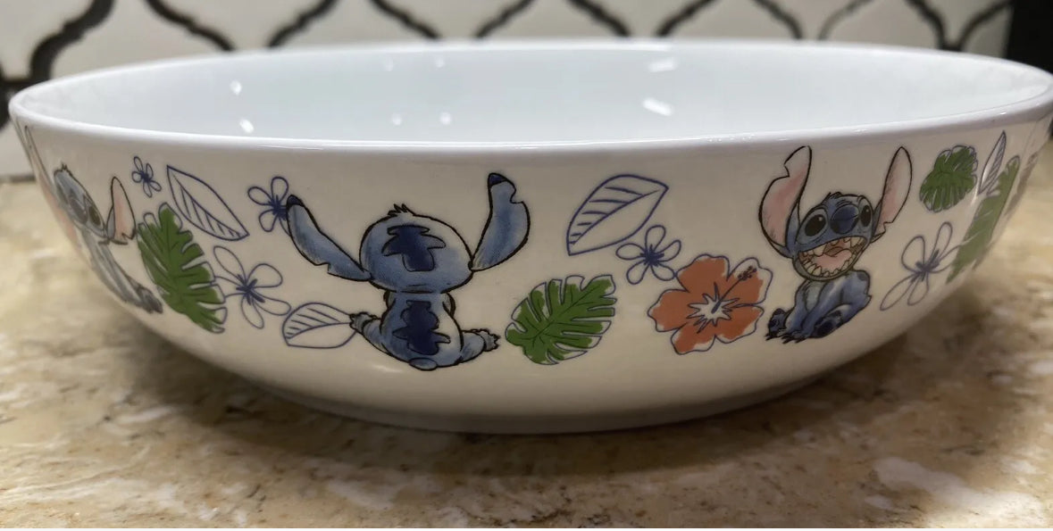 Disney Stitch Hibiscus Pasta Dinner Bowl