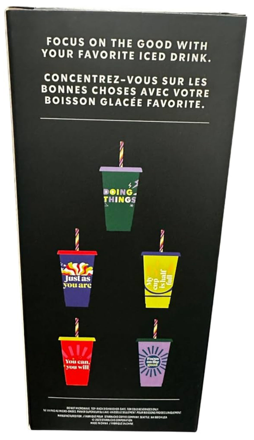 Starbucks 2023 Summer Focus on the Good Reusable Cold Cups with Straw