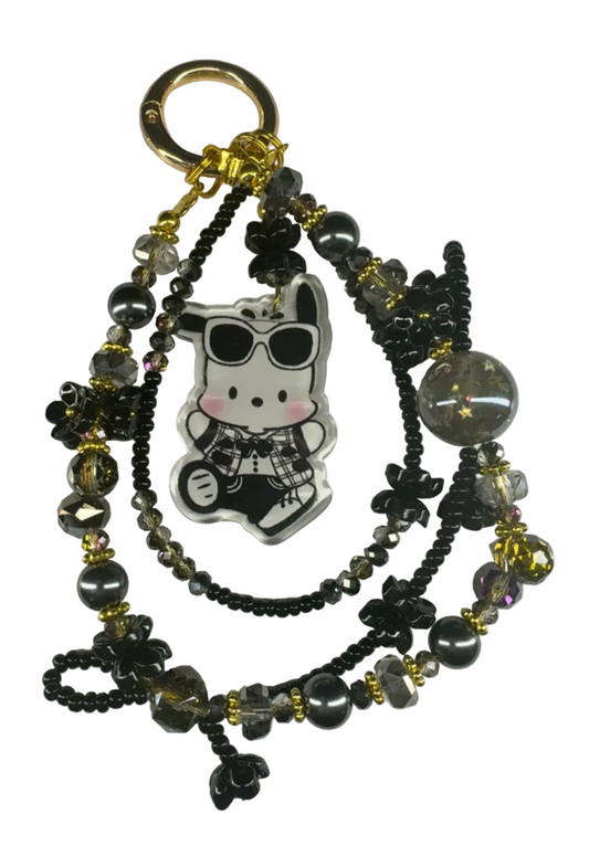 Stylish Pup Phone Wristlet & Bag Charm 🖤✨