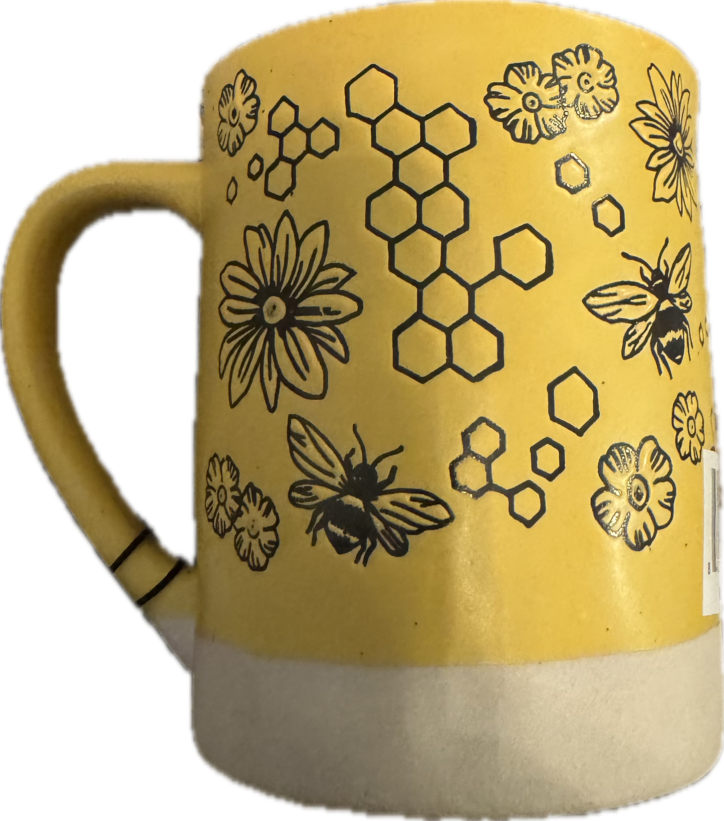 Heartland Hive - 2 Sided Embossed Bee Mug - Yellow