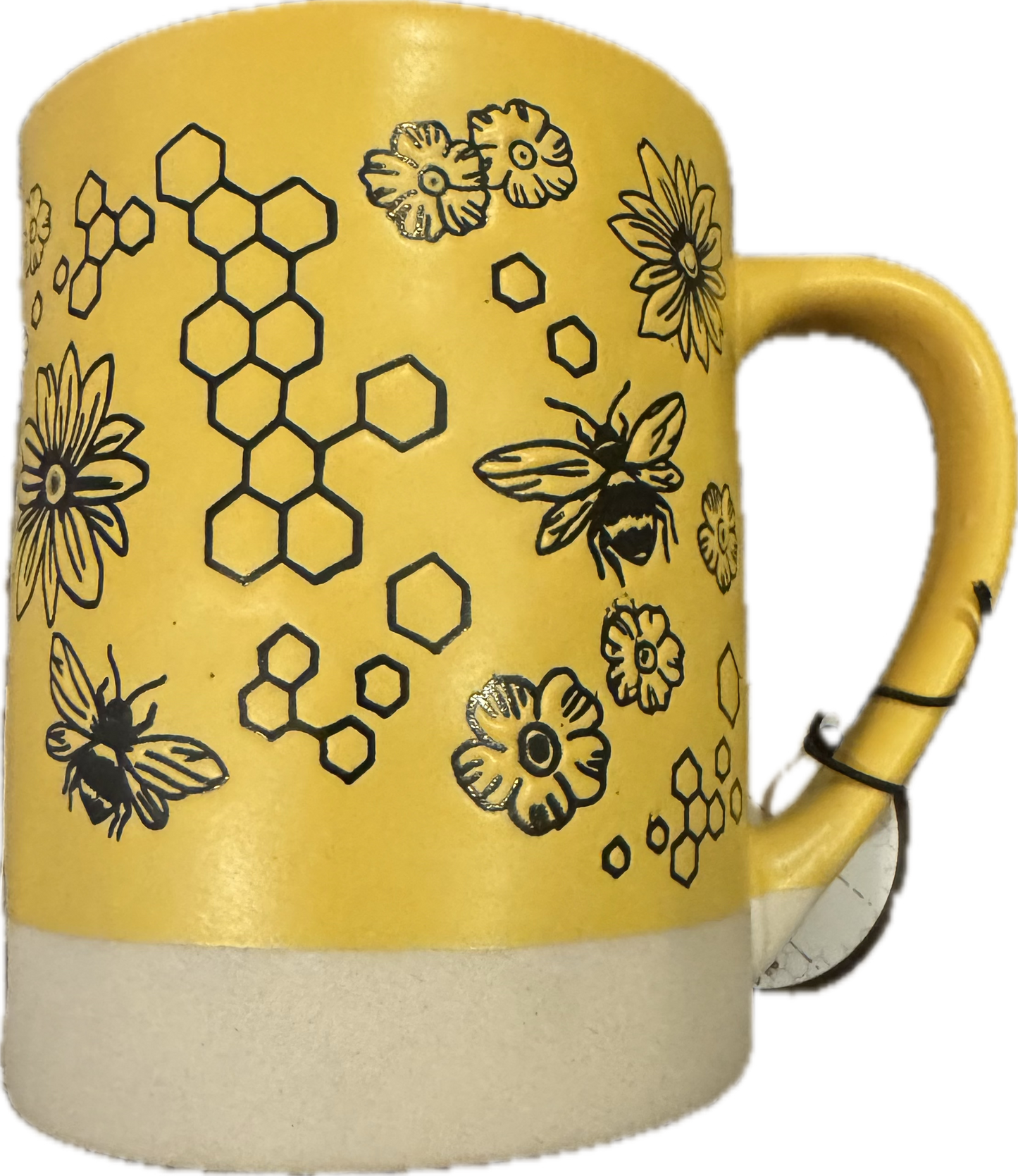 Heartland Hive - 2 Sided Embossed Bee Mug - Yellow