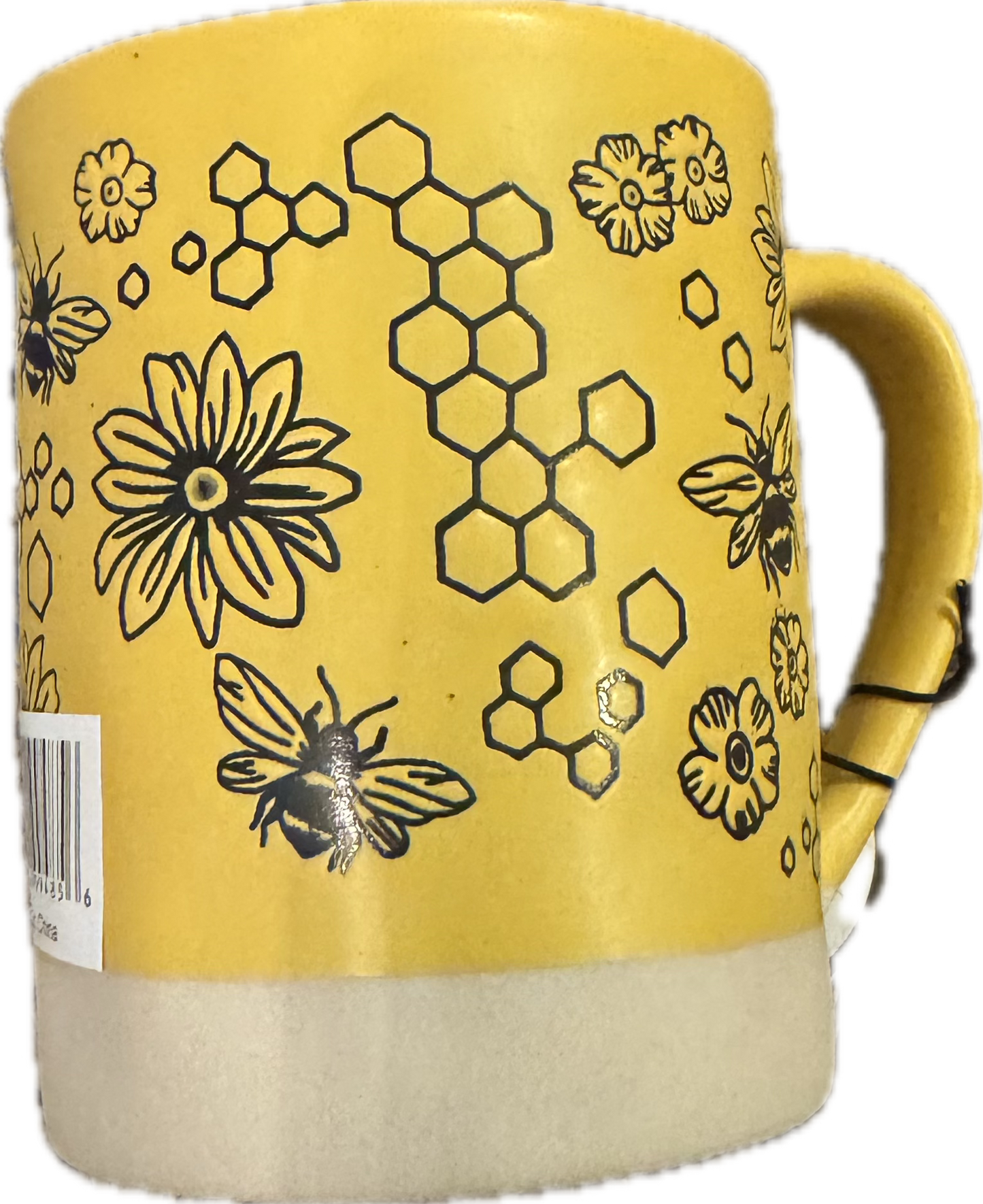 Heartland Hive - 2 Sided Embossed Bee Mug - Yellow