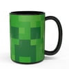 Zak Designs Minecraft Color Change 15 Ounce Mug, Creeper