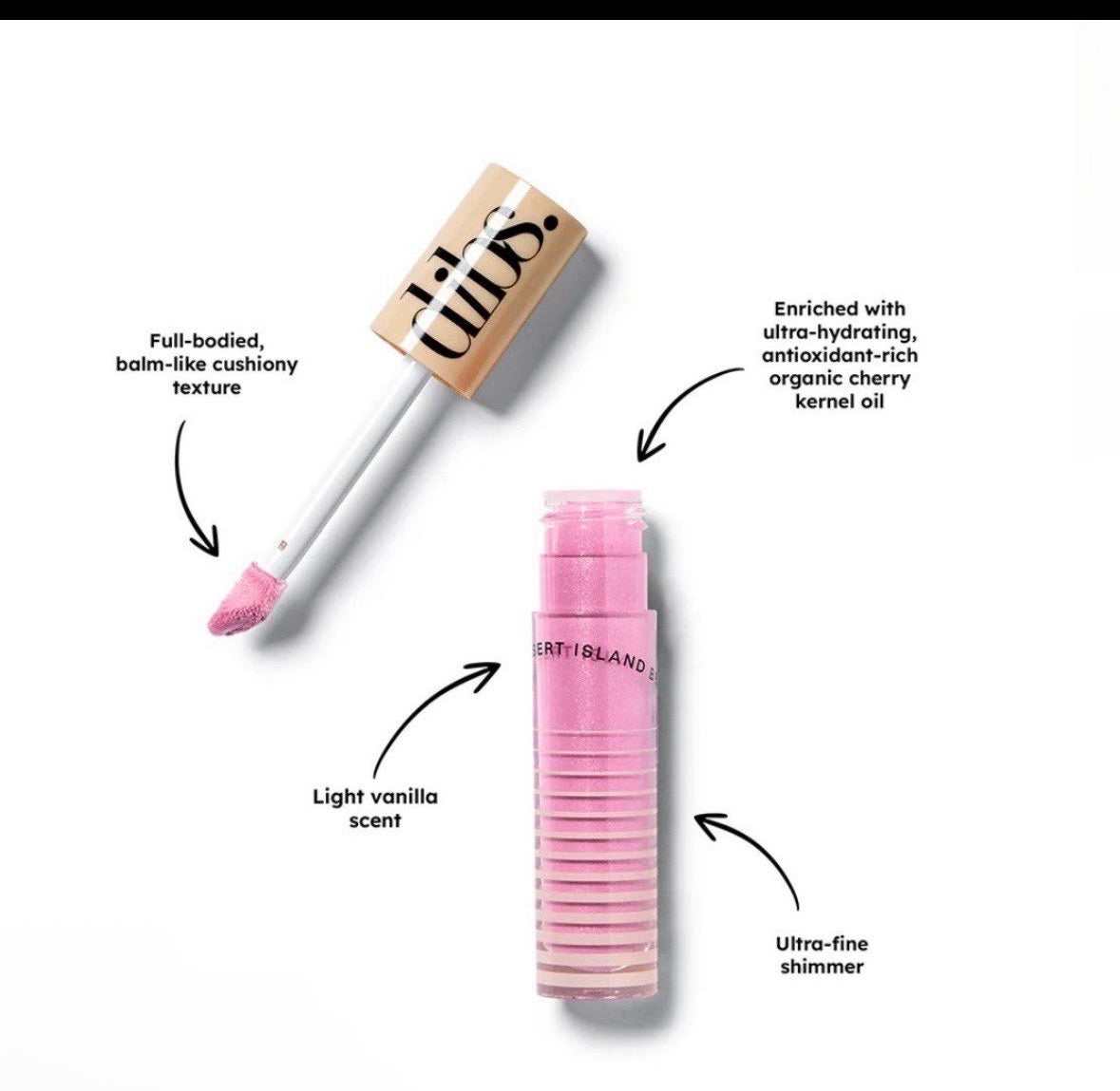 DIBS Beauty Glossy Lip Gloss in Rock Candy